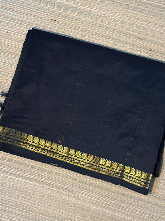 Ananta Black with Gold Zari Cotton Silk Saree